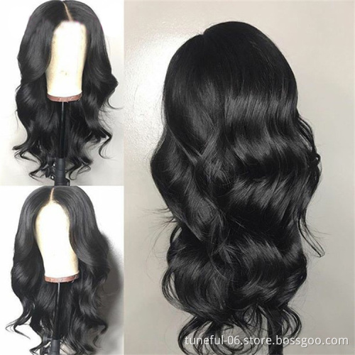 Tuneful Wholesale Cheap body wave Human Hair Wig Vendor pure Brazilian virgin Hair laced front Wig For Black Women on sale